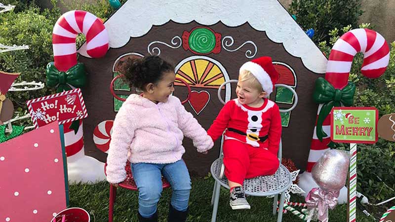 Little Blake and Presley celebrate holidays at Marys Schoolhouse