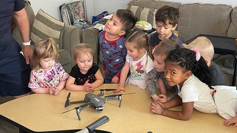 Kid’s Watching the Drone Fly